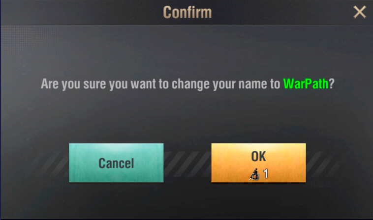 change name color warpath screenshot 4